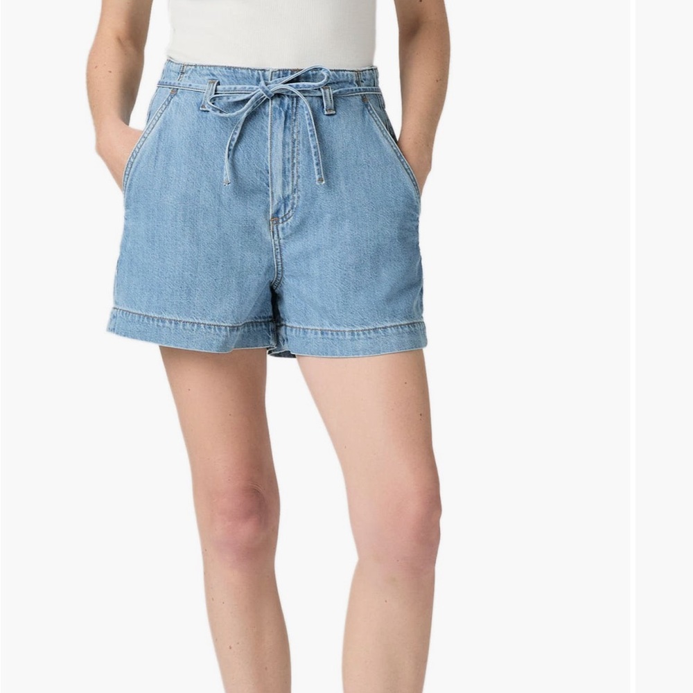 PAIGE Anessa Tie Waist denim shorts